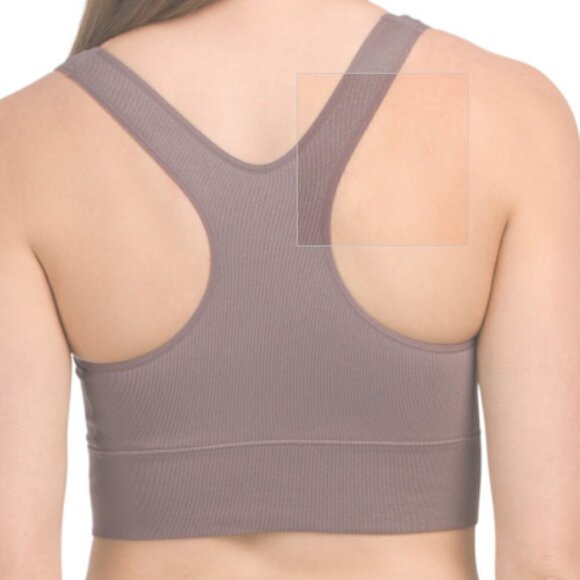 MAIDENFORM Seamless Lounge Tank Bra Large Sparrow (Purple Brown) NWT - Picture 2 of 12